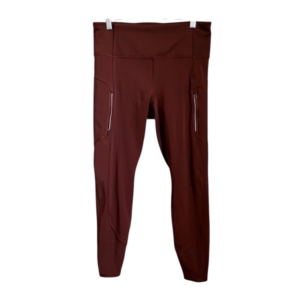 Women’s Athleta Rust Cabernet Rainier Tight Running leggings Size Large